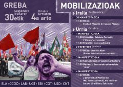Semana para defender las condiciones laborales del metal de Bizkaia: 30 SEPT – 4 OCT