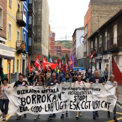 Continua la lucha en el metal de Bizkaia, hoy movilizaciones en Erandio y Zornotza